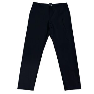 Eileen Fisher Black Knit Pull On Ankle Pants Medium Stretchy Comfy Office Career